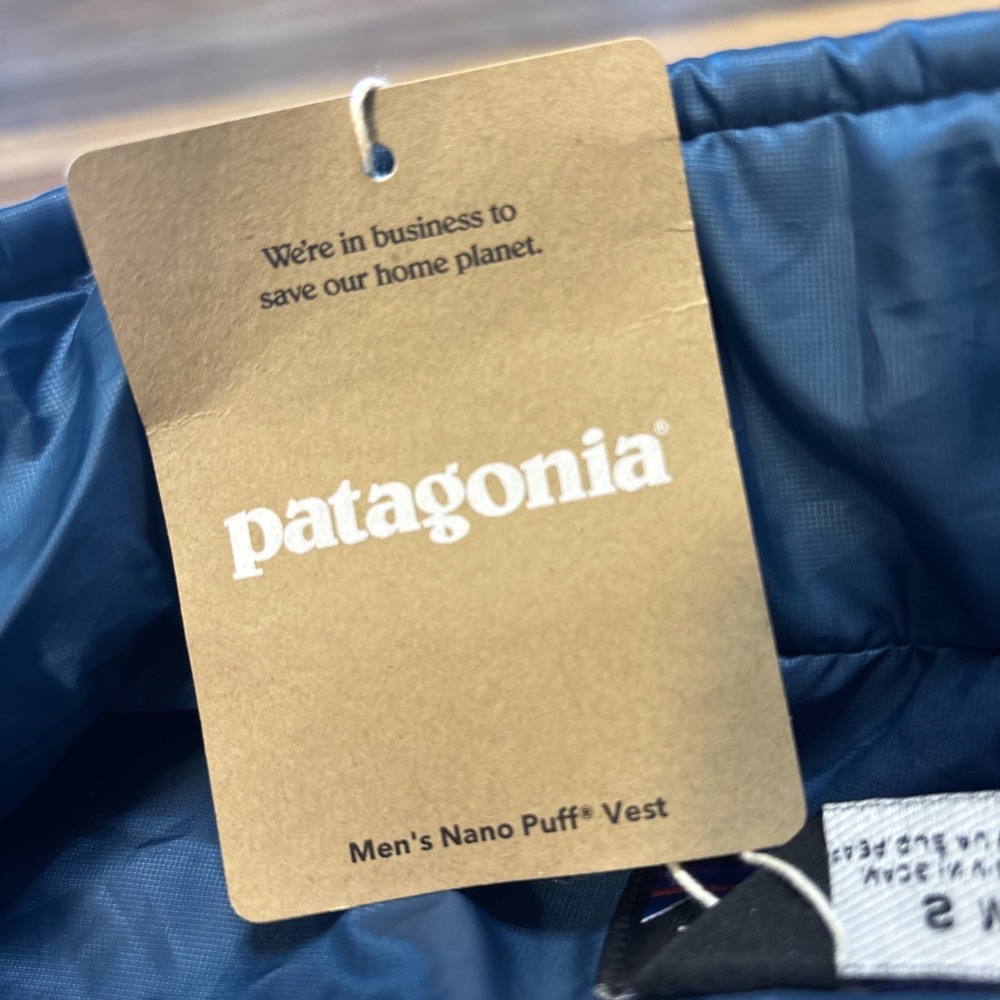 Patagonia Mens Nano Puff Vest Lagom Blue Puffer Jacket S NEW - Picture 6 of 9